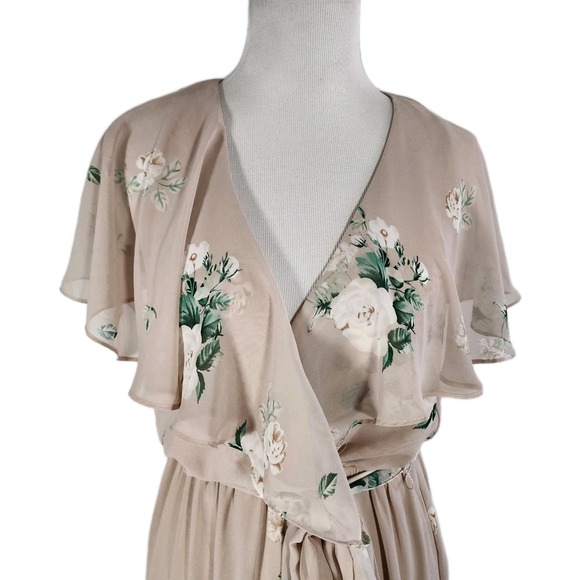 Show Me Your Mumu Audrey Maxi Dress XL Bouquet Toss Chiffon Floral Gown - Picture 4 of 12